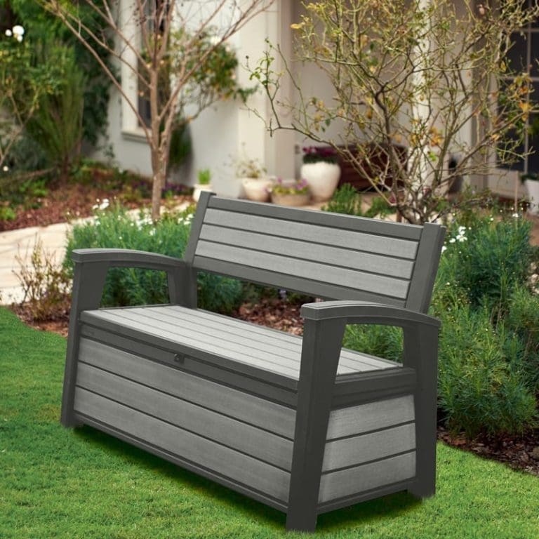 Keter Hudson Storage Bench Grey | Grey Hudson Storage Bench