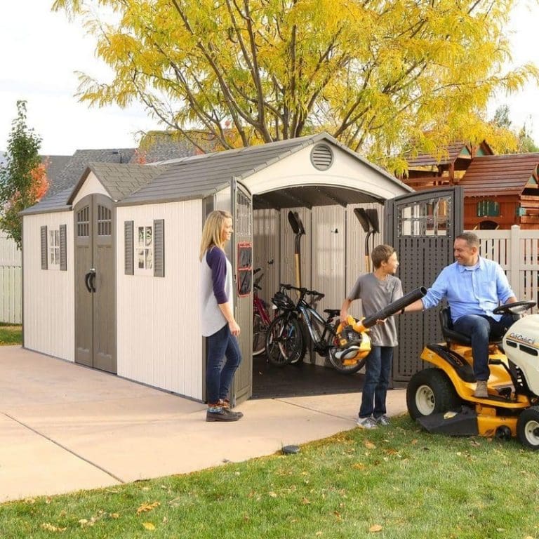 plastic shed lifetime 20'x8' outdoor storage shed